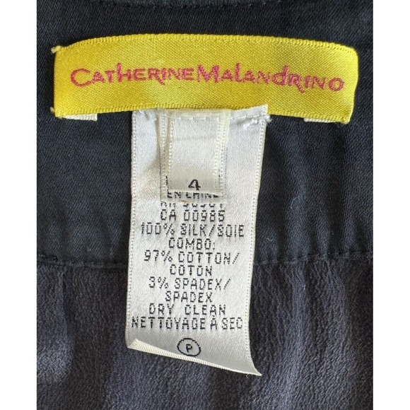 Catherine Malandrino Silk Bubble Hem Mini Dress Charcoal Gray Size 4 - Picture 6 of 9